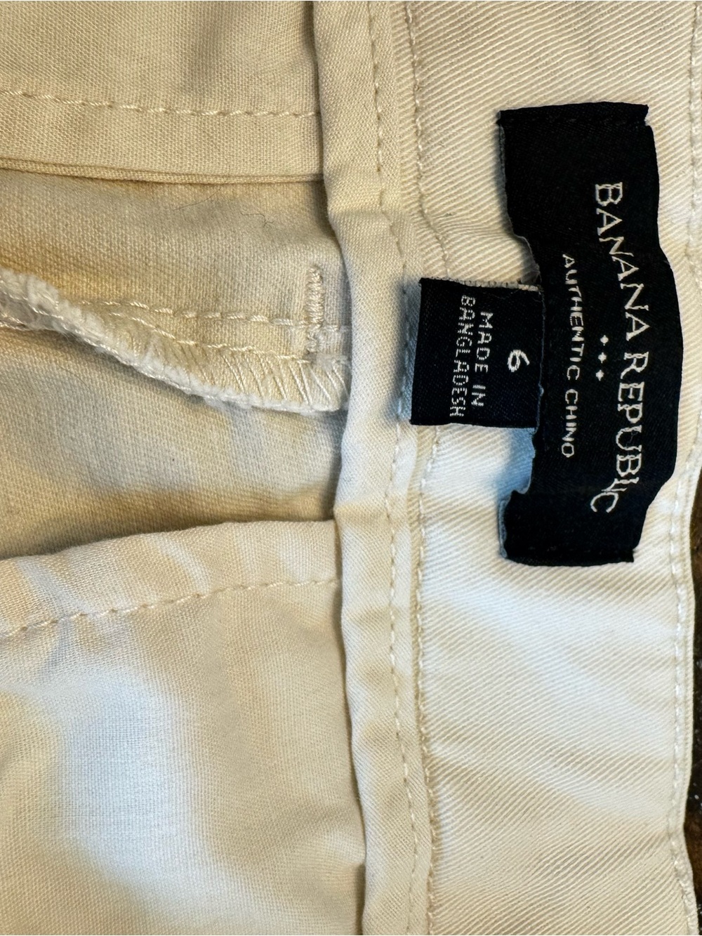 Banana Republic Women's Chino Bermuda Shorts in Cream - Picture 6 of 10